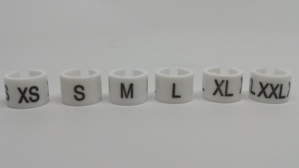 Hanger Size Marker – XS/ S / M / L / XL / XXL – 100 pieces each size – 600 total