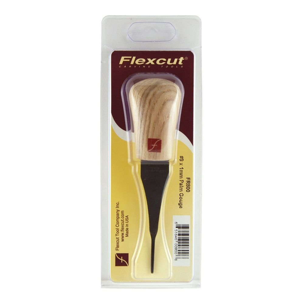 Flexcut Individual Palm Tools for Wood Carving #9 – 1 mm Palm Sweep