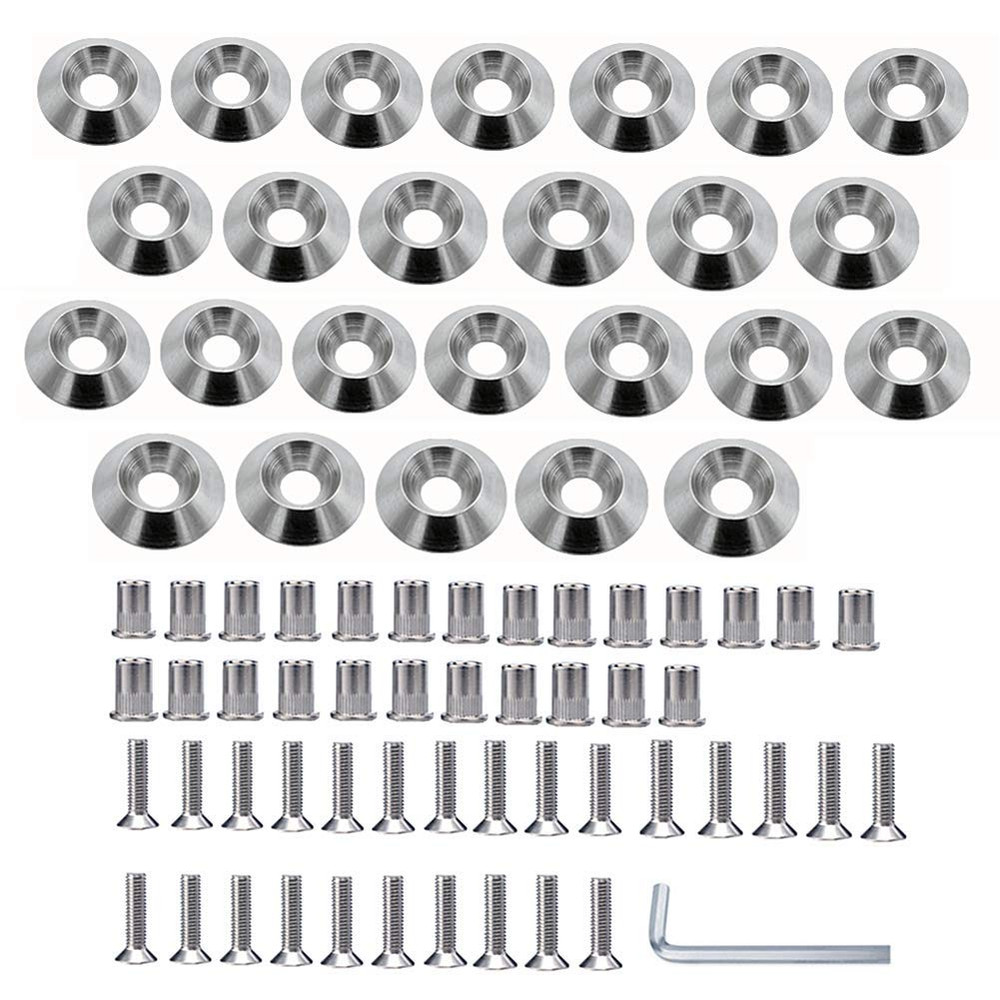 25PCS M5×20mm Stainless Fender Washer Bolt Kit Widebody Engine Fastener