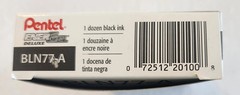Pens Gel Retractable Rtx Energel deluxe needle tip Black INK Pentel 7m box 12