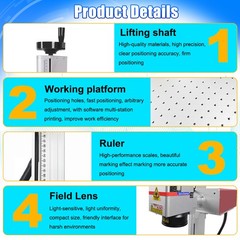 10W UV Laser Marking Machine Engraver Marker For Glass Wood Metal PVC S&A