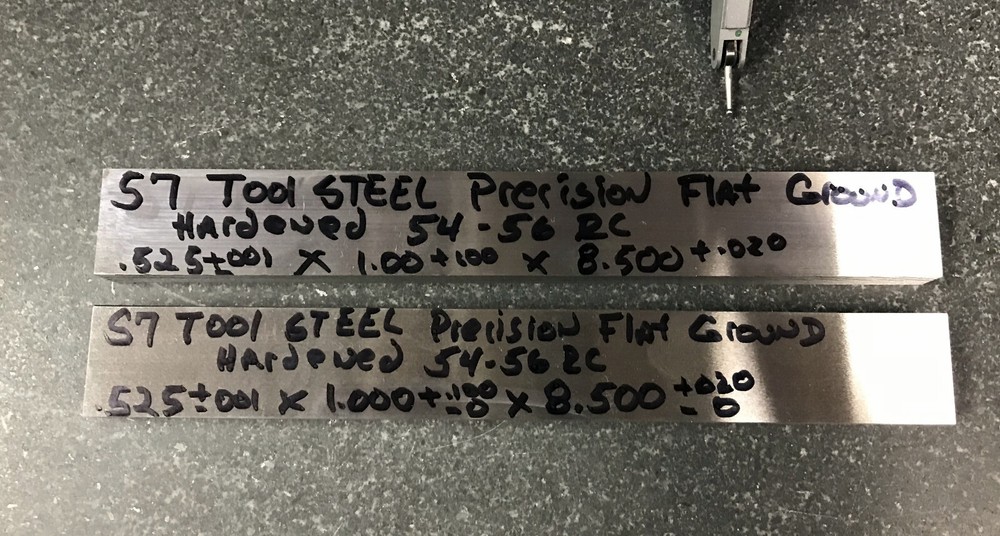 S7 TOOL STEEL 1/2″ HARDENED .525 X 1.100 X 8.50″ Flat Ground Bar Stock Molding