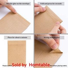 100 Pack Small Coin Envelopes Self-Adhesive Kraft Paper Seed Envelopes Mini Part