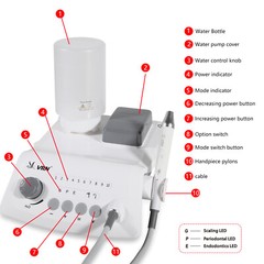 Dental Digital high-end Ultrasonic Scaler with LED Detachable Handpiece VRN-A8