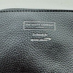 The White Company British airways black travel makeup cosmetic bag pouch