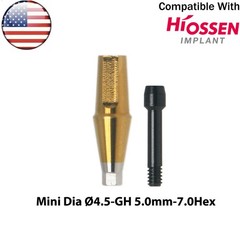 US Straight Transfer Abutment Mini Ø4.5mm Fits Hiossen Osstem TS Implants System