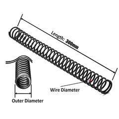 Compression Spring 0.3mm-3.5mm Wire Diameter 300mm Length Small Springs Steel