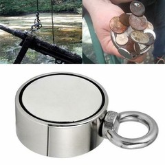 800LBS Neodymium Fishing Magnet Kit Up To Pull Force Super Strong Hunt & Rope