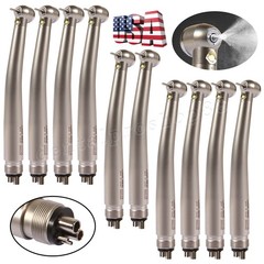 10X KaV Style Dental Fiber Optic LED High Speed Handpiece Internal 3 Spray 4Hole