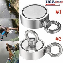 Double Sided Super Strong Neodymium Fishing Magnet 400/600/800LB Pulling Force