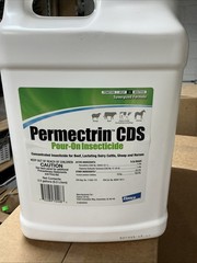 PERMECTRIN CDS Pour On Topical 2.5 Gallon . For Livestock Cattle Sheep Horses.