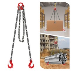 5/16 In (8mm) G80 Adjustable Chain Sling 10ft 5T Grab Hooks