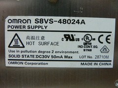 Omron S8vs-48024A Power Supply #981015J Saolid State:Dc30v
