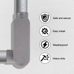 2Pack 1.5″ Rigid PVC Conduit Body Type LL with Cover & Gasket – Gray Slip x Slip
