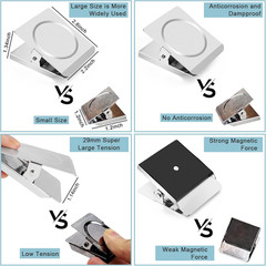 FINDMAG 4 Pack Clip Magnets 2.2 Inch Extra Large Magnetic Clips Heavy Duty, Offi