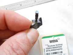 NEW WIDIA SOLID CARBIDE MODULAR DRILL TIP TDMX 19000, 19MM DIAMETER WP40PD GRADE