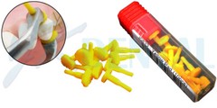 Dental Crown Remover Rubber Pads 10/Pk. Replacement (10 Silicone Yellow Tips)