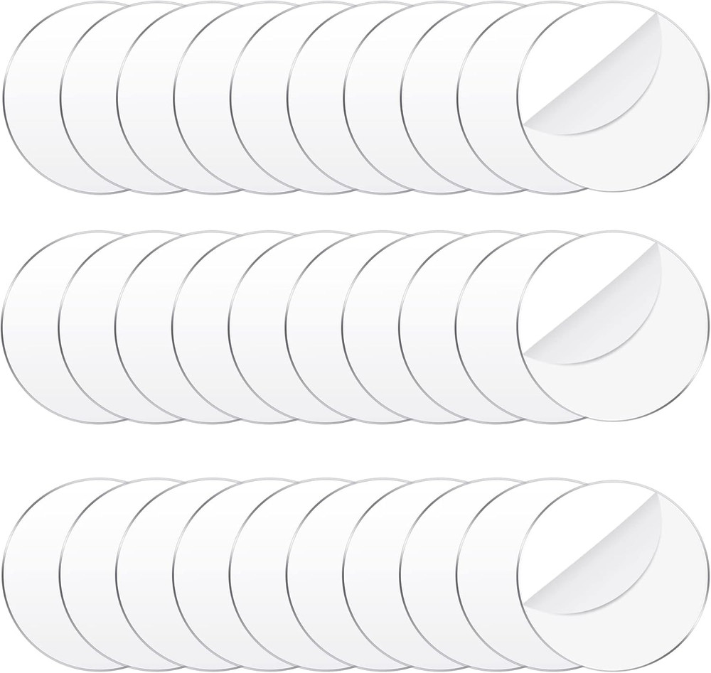 30 Pcs 3.5 Inch Acrylic Circle Blanks Clear Disc Round Transparent Acrylic Coast
