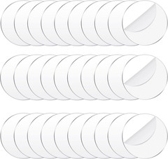 30 Pcs 3.5 Inch Acrylic Circle Blanks Clear Disc Round Transparent Acrylic Coast