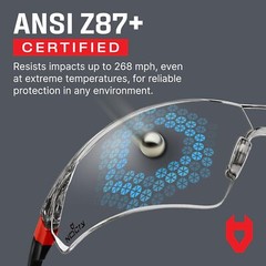 Nocry Clear Safety Glasses for Men and Women with Anti-Fog and Scratch Resistant