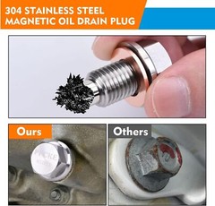 Stainless Steel Engine Neodymium Magnetic Oil Drain Plug with Copper Gasket