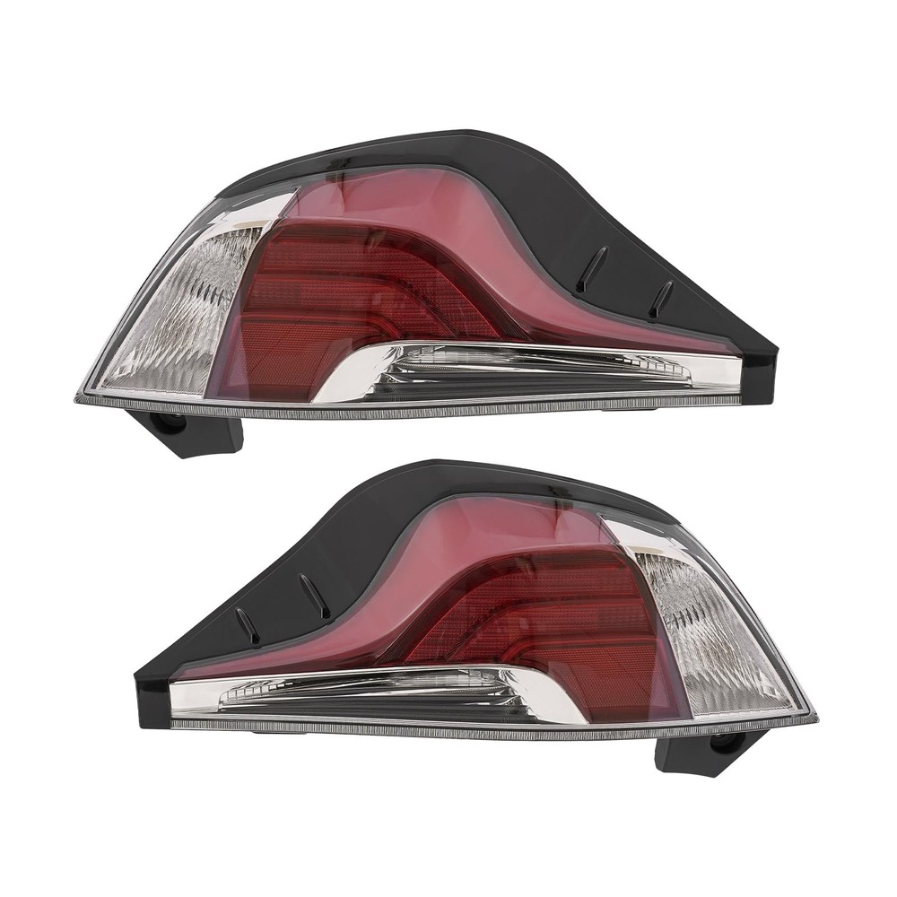 2015-2017 Toyota Prius C Rear Outer Tail Lights Halogen Clear Lens Pair