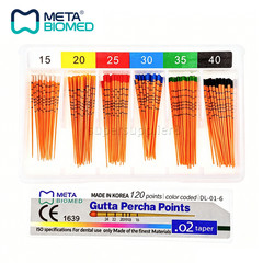 META GUTTA PERCHA POINTS .04 SPECIAL TAPER #15-40 COLOR CODED 60/BOX DENTAL