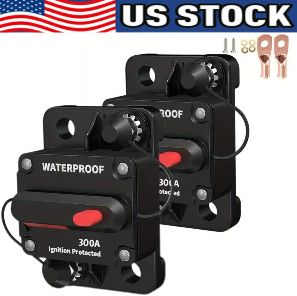 300A AMP Circuit Breaker Fuse Reset 12V-48V DC Car Boat Auto Waterproof