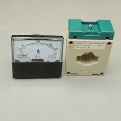AC 200A Analog Ammeter Panel AMP Current Meter AC 0-200A with transformer