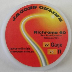 Nichrome 60 resistance wire, 22 AWG (gauge), 75 feet