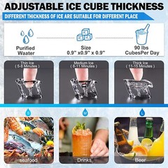 80-150 LB Built-In Commercial Ice Maker Stainless Ice Cube Machine Freestanding