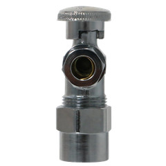5 Pack XFITTING 1/2 Inch CPVC x 3/8 OD Compression Angle Stop Valve, 1/4 TURN