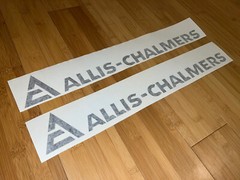 Allis Chalmers Decal 18” Long (set Of 2) Black Stickers Replacement Tractor