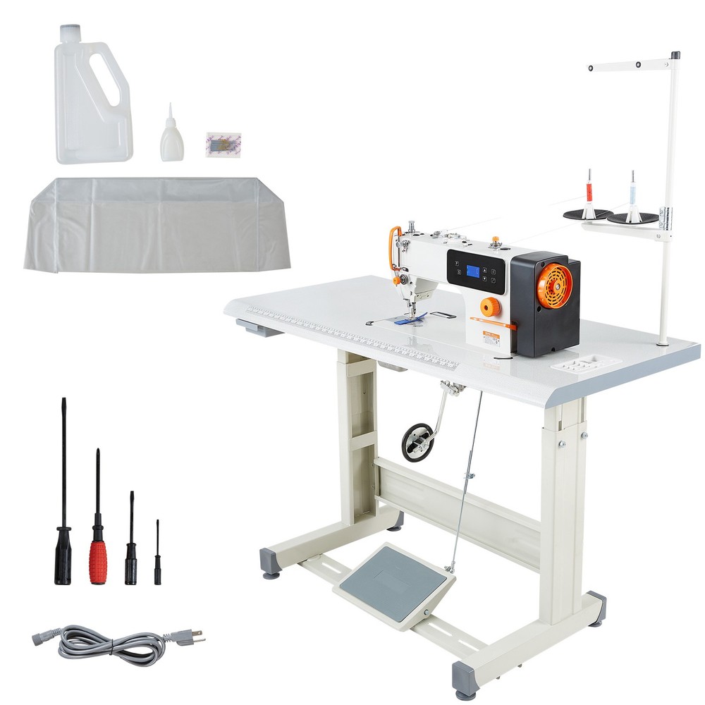 Uimoso Industrial Sewing Machine Set with Lockstitch and 550W Servo Motor