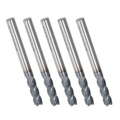 5Pcs 3/16″ 4 Flute Regular Carbide End Mill 2″ Overall Length TiALN COATED