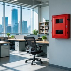 20lb RED FIRE EXTINGUISHER CABINET INDOOR/OUTDOOR “FREE SHIPPING” NEW