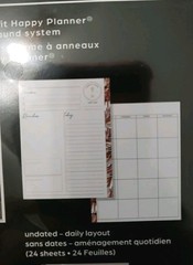 Happy Planner Undated Daily Calendar Extension 3 Months Dried Florals 282 pcs