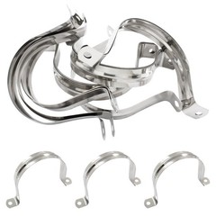 12Pk 3″ Stainless Steel 2-Hole Conduit Clamp Rigid Pipe Strap U-Bracket Heavy Du