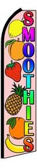 Smoothies Banner Flag Sign Only Flutter Swooper Advertising 3’ Wide