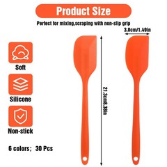 PercyEffie 30 Pcs Mini Silicone Small, red/orange/yellow/green/blue/pink