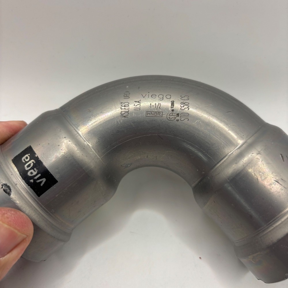 Viega MegaPressG 25221 90 Degree Elbow 1-1/2 Carbon Steel Gas Press Fitting