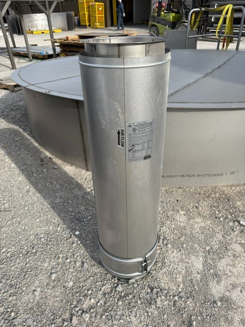 Metal Fab 10PIC42 Stainless Double Wall Pressure Chimney Pipe Duct 10″ dia x 42″
