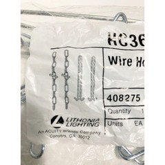 Lithonia HC36 Wire Hook & 36″ Chain New Free Shipping 2PACK