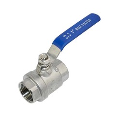 1 inch Ball Valve,Female NPT 316 Stainless Steel Full Port,2-Piece, 2Pack