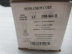 Penn-Union IPBB-NA4-2S Insulated Cable Connector Block for 2-Wires *Box of 12*