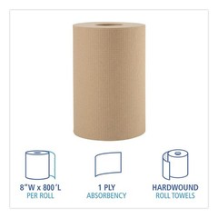 Boardwalk 16GREEN 1-Ply 8″ x 800′ Green Universal Roll Towels (6 RL/CT) New