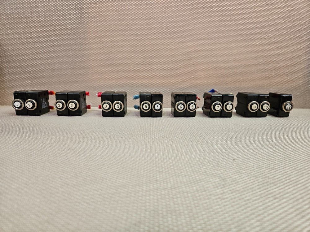 Potter & Brumfield W58XC4C12 Type Circuit Breakers 15 pcs Various Values USED