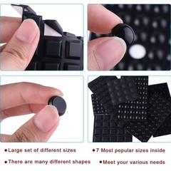 AUSTOR 318 Pieces Black Rubber Feet Bumper Pads Self Stick Noise