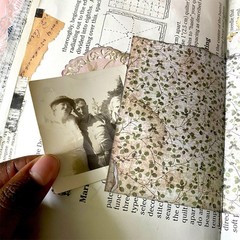 Handmade Authentic Vintage Junk Journal Book 90 Pgs Layered Lace Pockets Diary