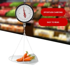 10kg/22lbs Double-sided Supermarkets Dial Hanging Scale Circular Hanging Scale